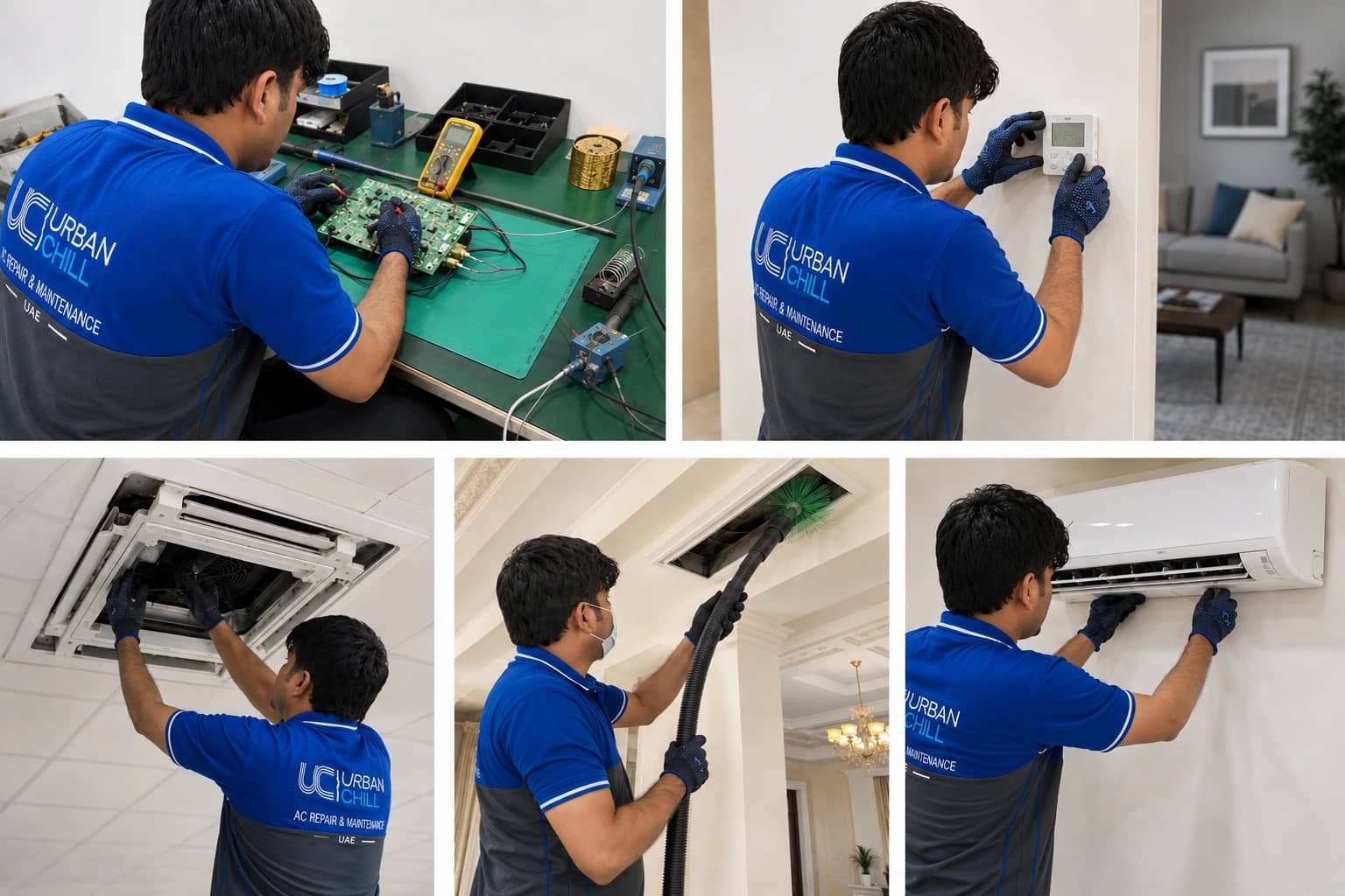 Urban Chill certified AC technician in Dubai